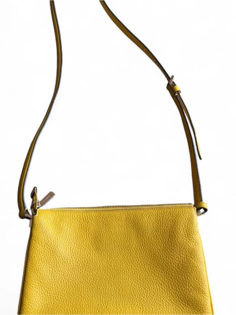 kate spade Yellow Pebbled Leather Adjustable Crossbody